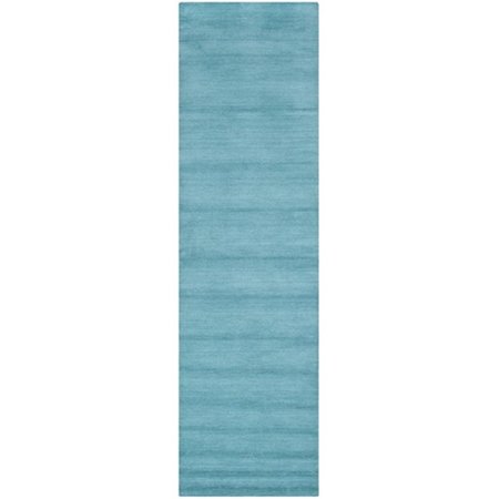SAFAVIEH Himalaya Hand Loomed Runner Rug- Turquoise- 2 ft. 3 in. x 16 ft. HIM610A-216